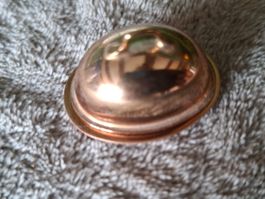 Sevierschale mit Deckel aus Kupfermetall fürs Puppenhaus,neu