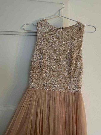 Hochzeitsgast / Abendkleid in rosa mit Pailletten. Gr. S-M