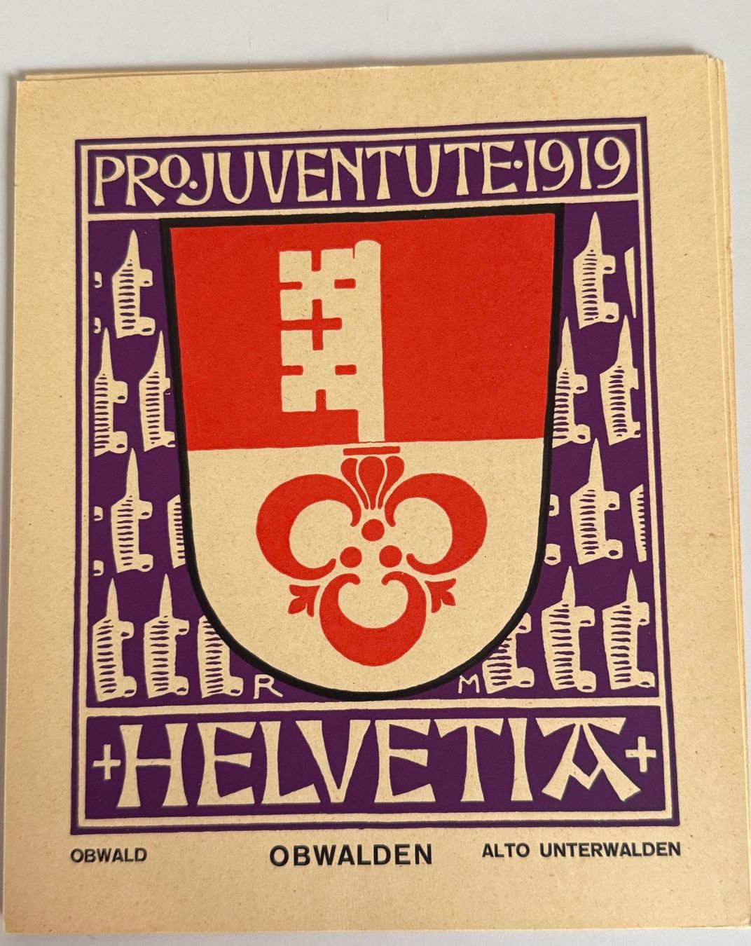 Foto & Immagini: Pro Juventute Marken 1919 auf Karton 3 Kantone – Usato da Samedan venduto da Gischpel25 1