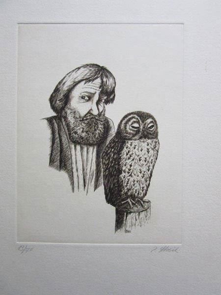 Arts picturaux & lithographies: Peter STREICH (1949 RADIERUNG SIGNIERT – D'occasion à Gersau par kunst-online