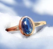 Sale✨Antiker Cabochon Saphir Ring 14ct 585 Gold