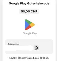Gutschein Google Play im Wert von 50Fr.!