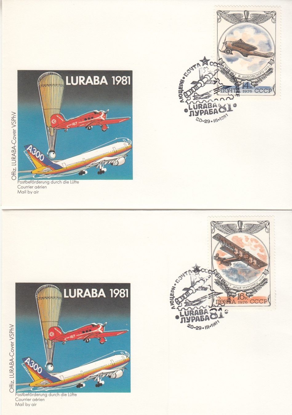 Tutti i francobolli: UDSSR Set Briefe Luraba Luzern 1981 – Usato da Bürglen TG venduto da StampGraf 3