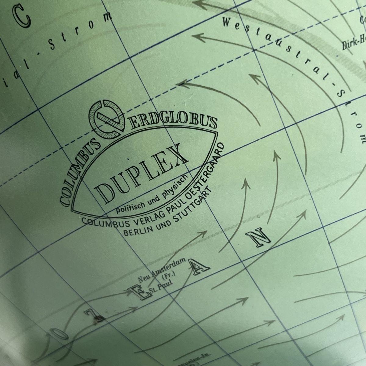 Lampade: Large Vintage Illuminated Globe Columbus Erdglobus Duplex – Usato da Oberägeri venduto da Theonose74 3