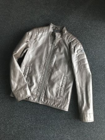 Braune Kunstlederjacke Gr M