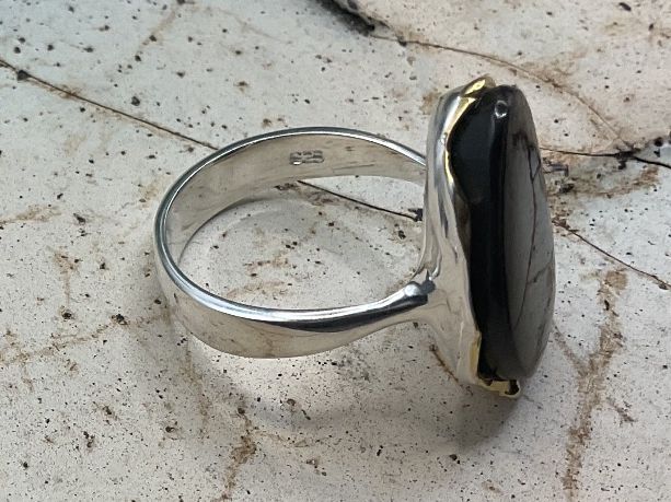 Anelli: Hammer Ring, Sterlingsilber mit Ammolit, Gr. 55 – Nuovo (secondo la descrizione) da Luzern venduto da S.Kern01 4