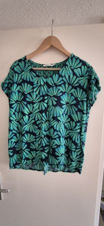 Cecil Shirt, Gr. M, Türkis/Schwarz, Sommerlich leicht
