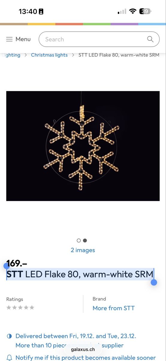 Lampen: STT LED Flake 80, warm-white SRM – Neu (gemäss Beschreibung) aus Buckten von Benjaminbuckten 2