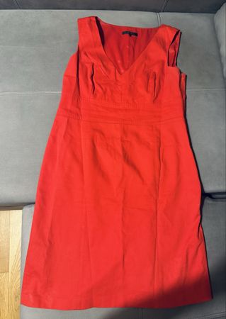 Coast red cotton classic fit dress, UK size 18