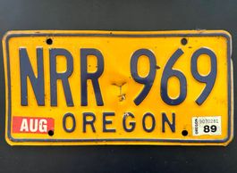 Autonummer Oregon 1989 USA