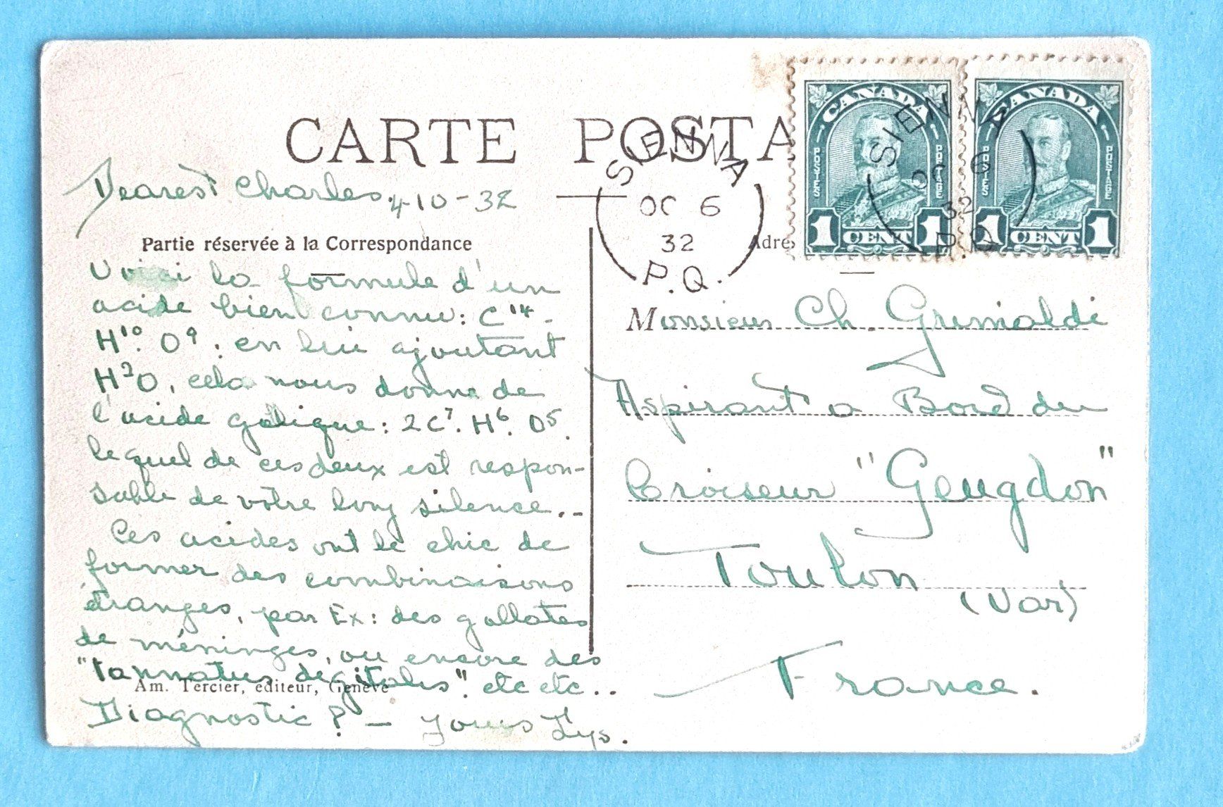 Cartoline postali: Geneve - Vernier - Aeroplane Liewentaal - Model 1909 – Usato da Rothrist venduto da RROENK 1