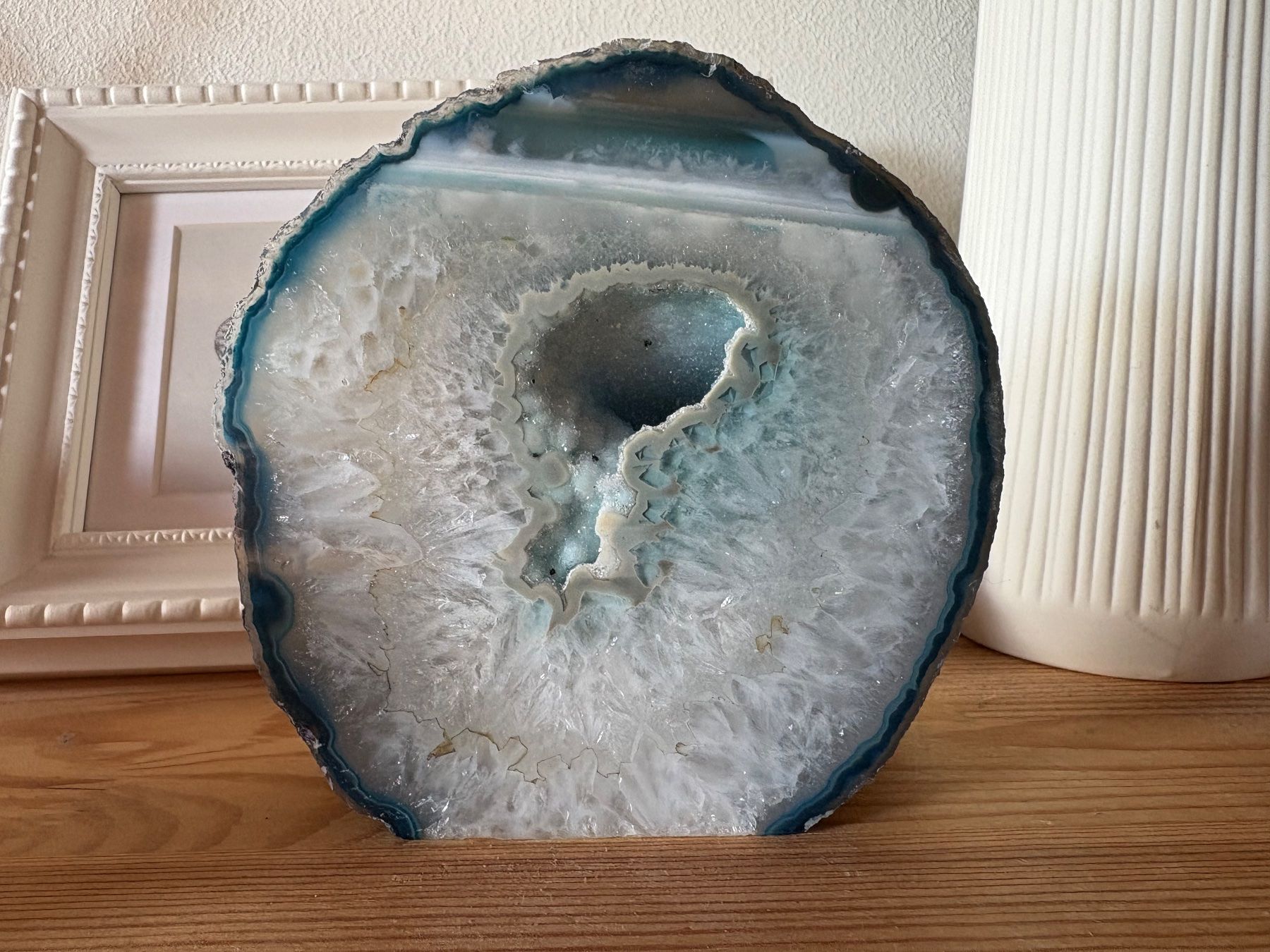 Minerali & Pietre curative: Achat Kristall-Geode Türkis einzigartiger Edelstein – Usato da Chur venduto da smart.shopper 1