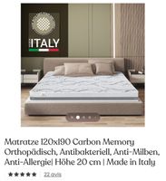 Matratze 120x190 Carbon Memory Orthopadisch Antibakteriell 2
