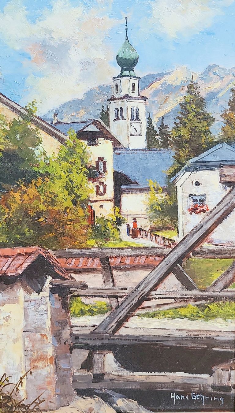 Tableaux: Madulain im Engadin, Ölgemälde – D'occasion à Muttenz par Mithrur 2