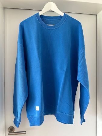 Blauer Sweater, 100% Baumwolle, Grösse L