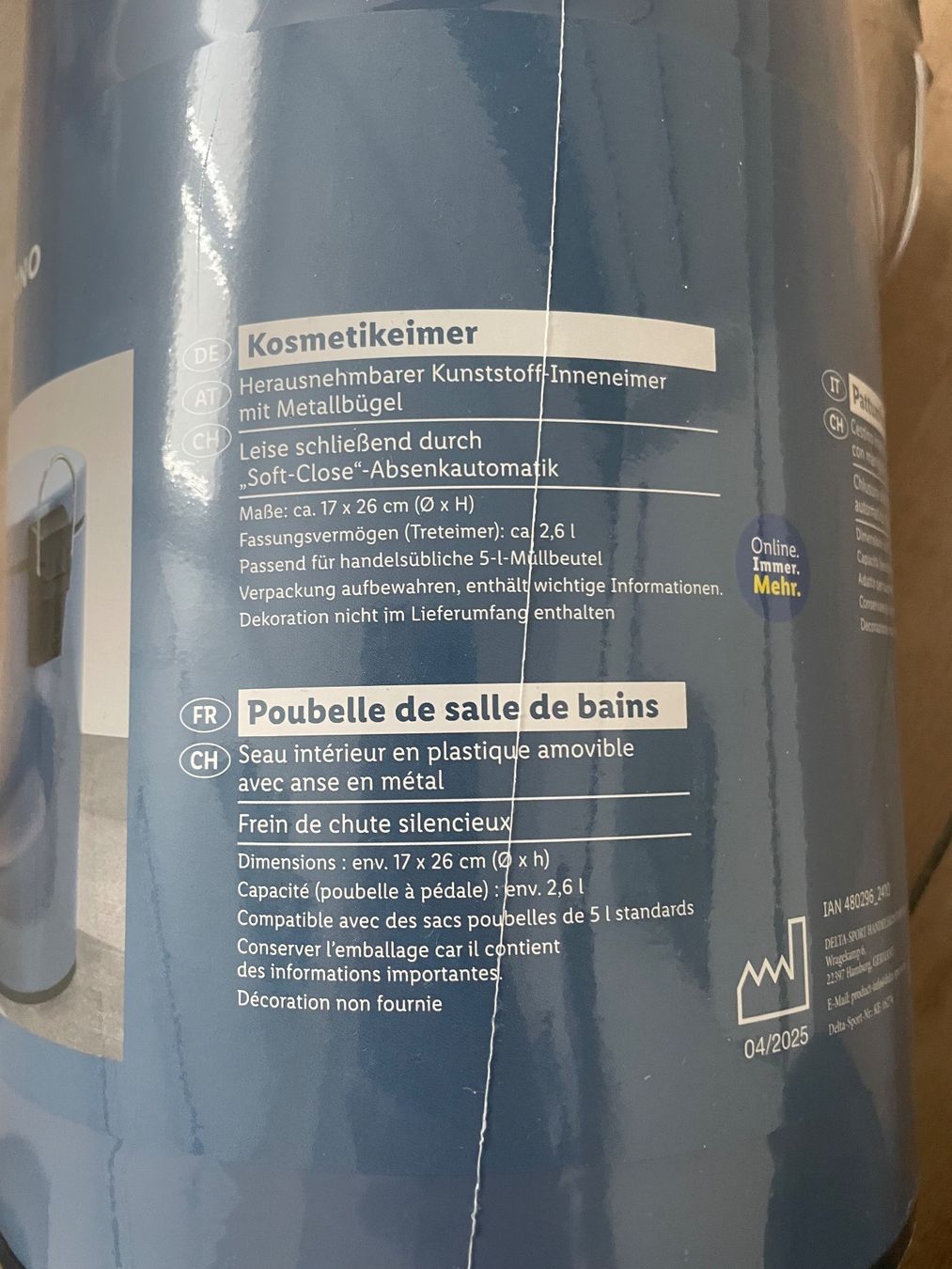 Cestini per rifiuti: Kosmetikeimer von Lidl NEU – Nuovo e nell'imballaggio originale da Waltenschwil venduto da hansnine 2