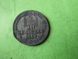 Ungarn 1869, 10 Kreuzer  Silber