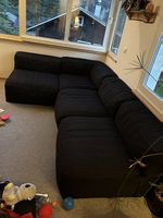 Bequemes Ecksofa schwarz, modern, top Zustand, CHF 180