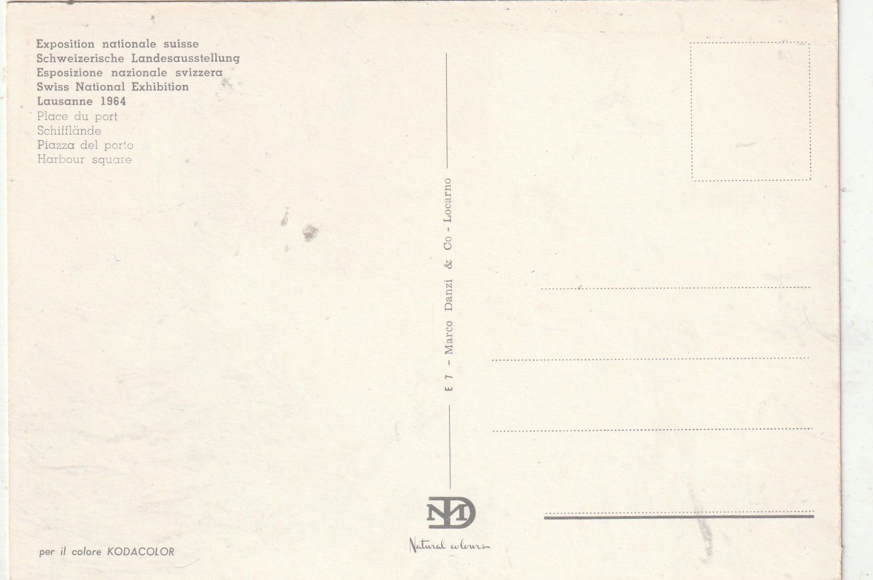 Cartoline postali: Expo Lausanne 1964 – Usato da Lumbrein venduto da made02 1