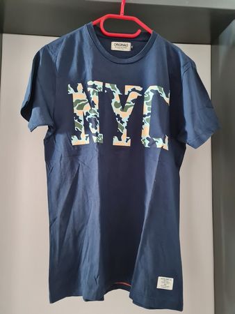 Neuw. Jack&Jones T'Shirt kurzarm - marine mit Motiv - Gr.M