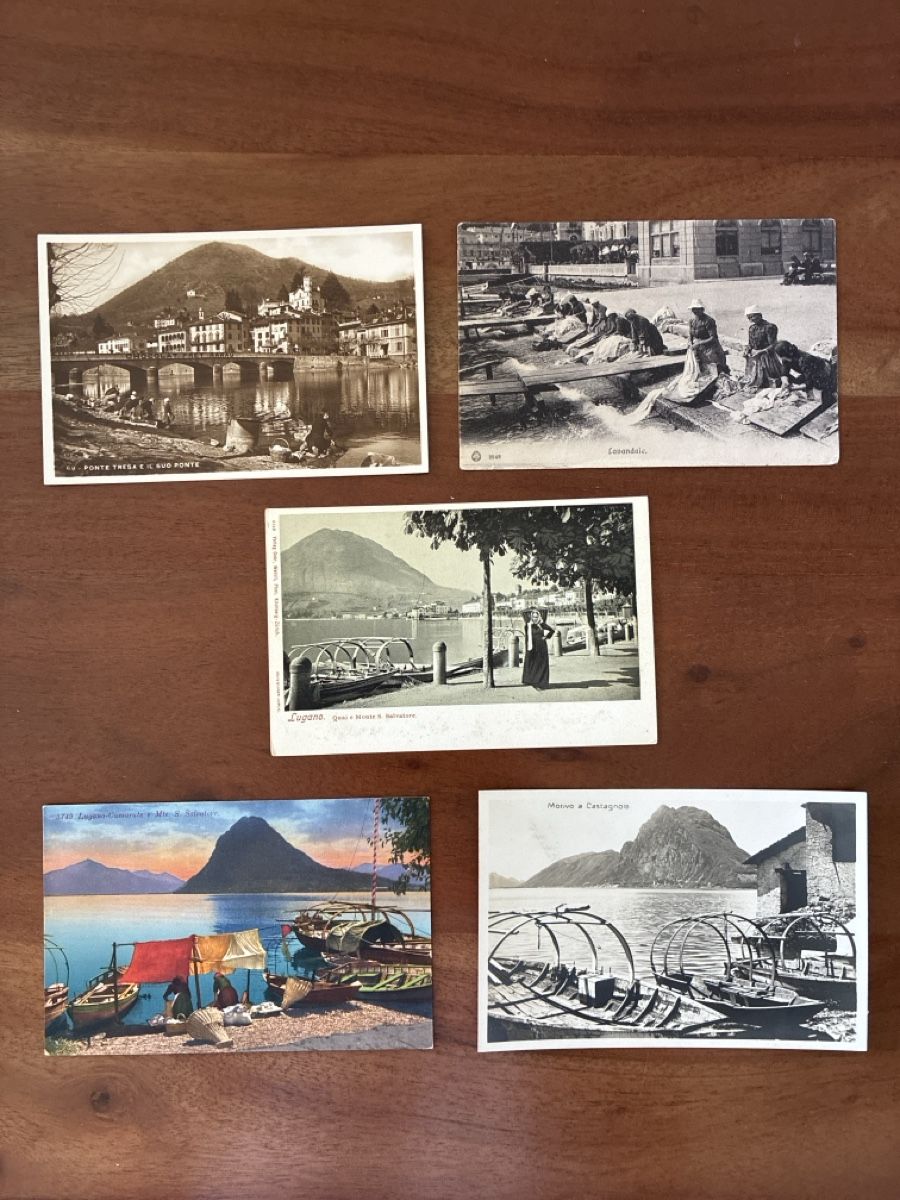 Cartoline postali: 10 Ansichtskarten Schweiz diverse Ticino 3 – Usato da Oftringen venduto da Cla.vD.74 2