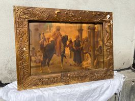 L. Crosio (1834-1916) Scène Mouresque III Oleographie‪ Bild