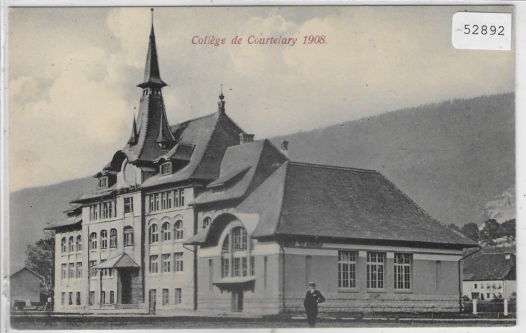 Cartoline postali: College de Courtelary - animee – Usato da Ettingen venduto da Kartenplanet