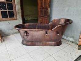 Freistehende Kupfer Badewanne Bad Spa Becken Kupferbadewanne