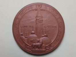 Antike Medaille 1912 XXV APRILE MCMXII IL VOTO E COMPIUTO