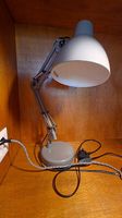 Lampe de bureau articulée de style architecte en métal gris 