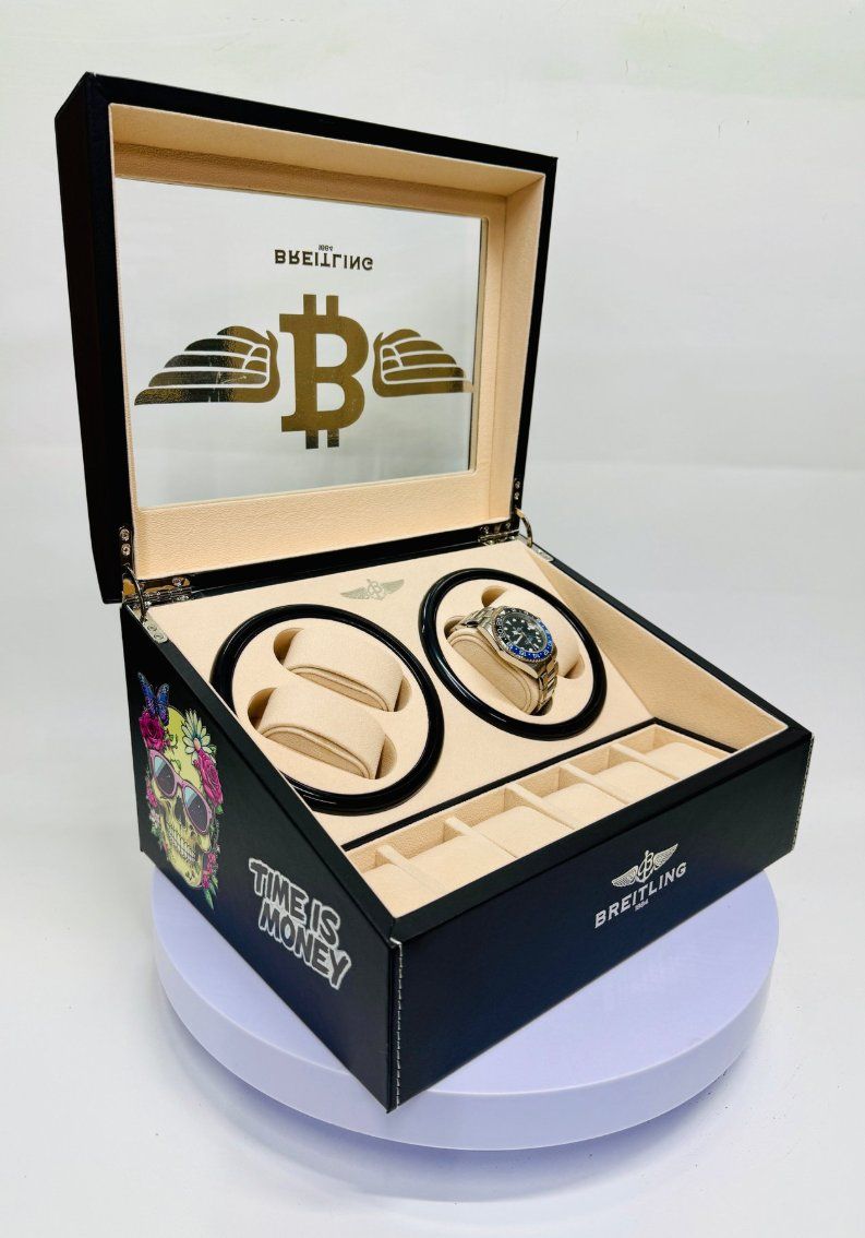 Breitling Uhrenboxen: Handsigniertes Pop-Art Luxus-Designobjekt "In Time We Trust" – Neu und originalverpackt aus Hornussen von tha_l6qp 1