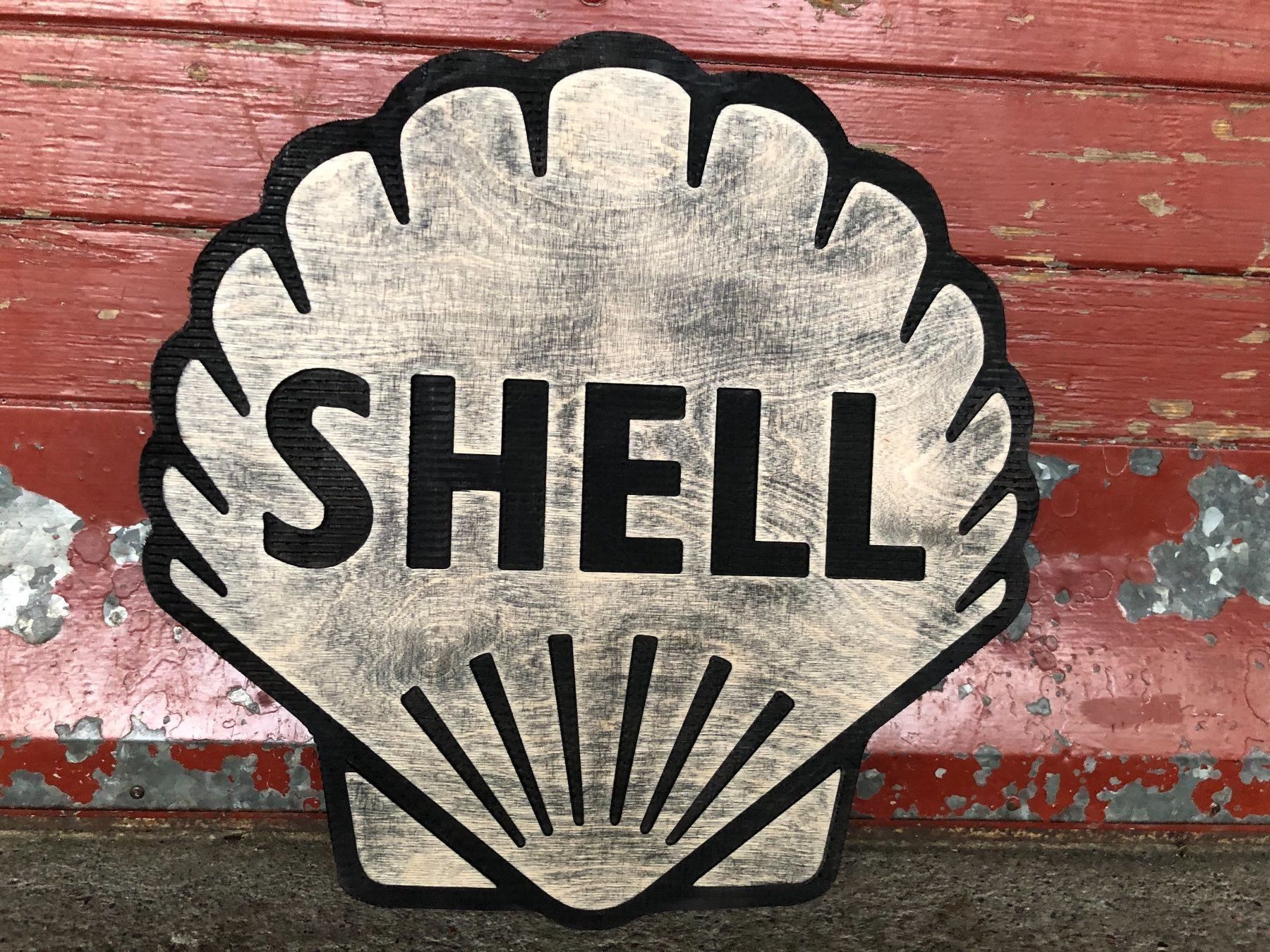 Insegne: Shell Tankstelle benzin classic werbung – Nuovo (secondo la descrizione) da Reinach AG venduto da rares75