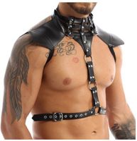 NEUES Herren Harness Kunstleder schwarz Gr. XS/S - 222221