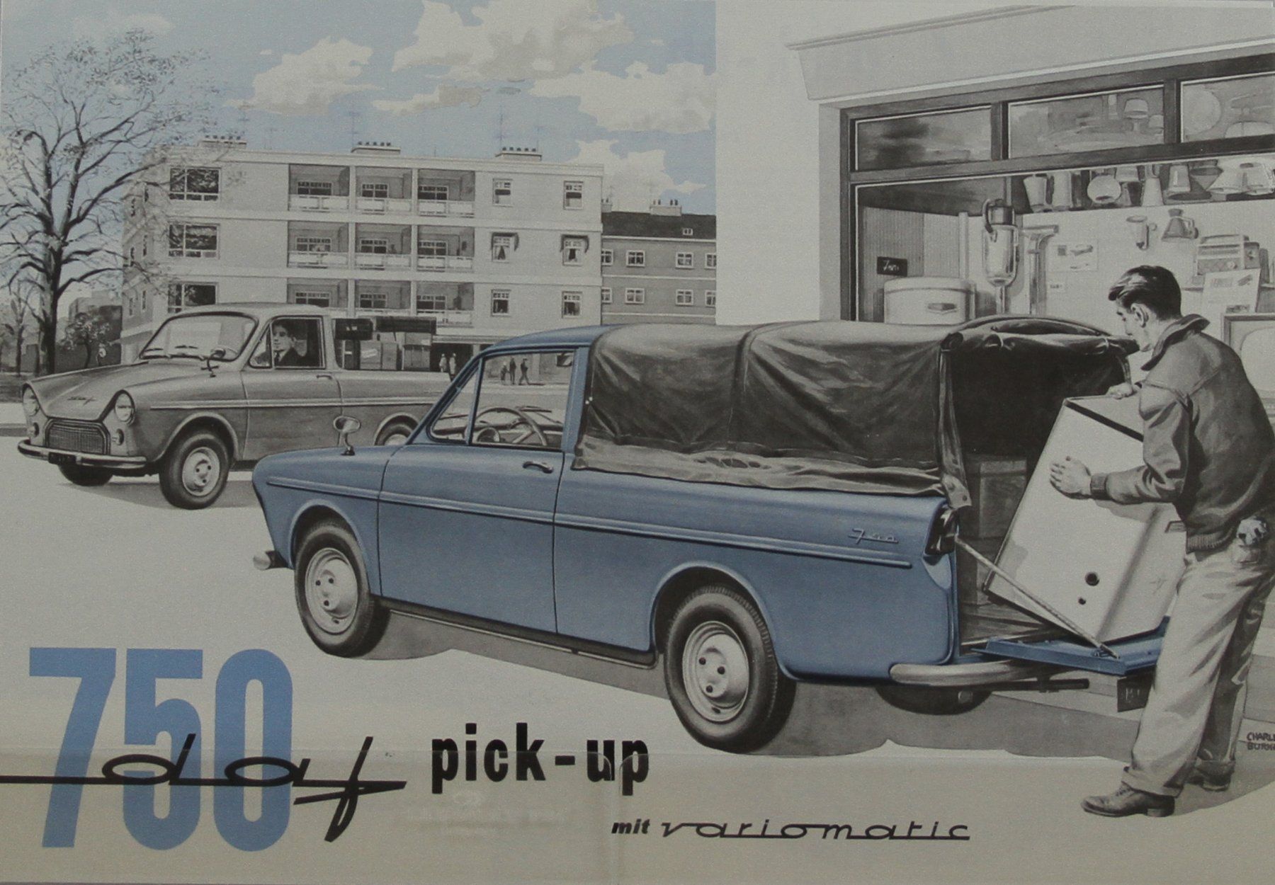 Daf Documenti: PROSPEKT  | DAF 750 PICK-UP - VARIOMATIC | AB 12.1961 - DE – Usato da Unterägeri venduto da GIGOLOLIT