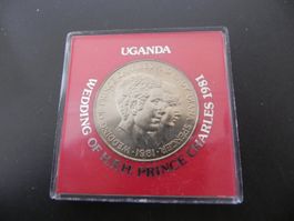 Uganda 10 Shillings 1981 - Heirat Prince Charles + Diana