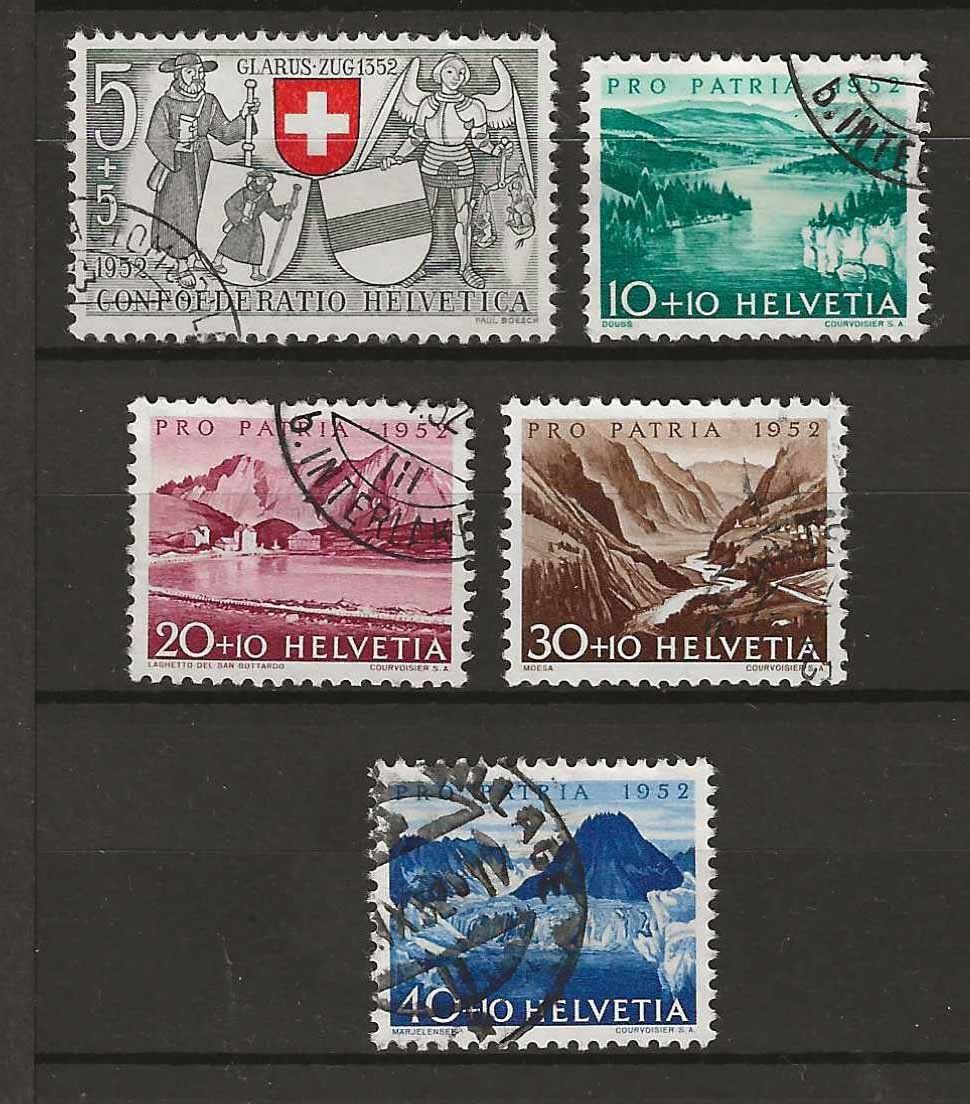 Tutti i francobolli: PP052 - Pro Patria 1952 obl. – Usato da Trélex venduto da Phil_Albert