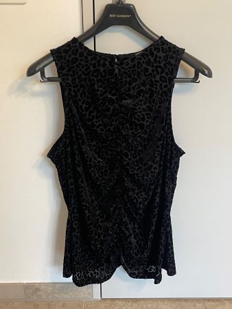 Top von Next mit Leopardenmuster, Samtoptik