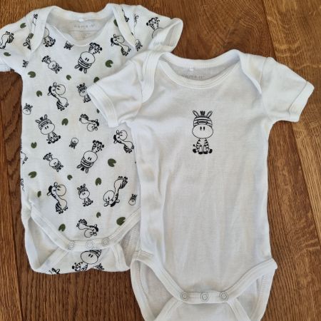 2 Stk. Body Grösse 56 Zebra Motiv weiss name it
