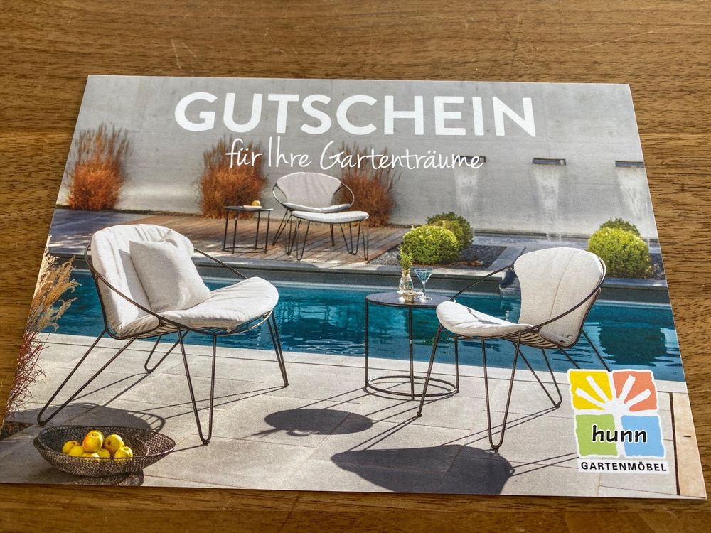 Gutschein von Gartenmöbel Hunn AG Kaufen auf Ricardo