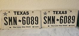 Nummernschilder x2 Texas, USA