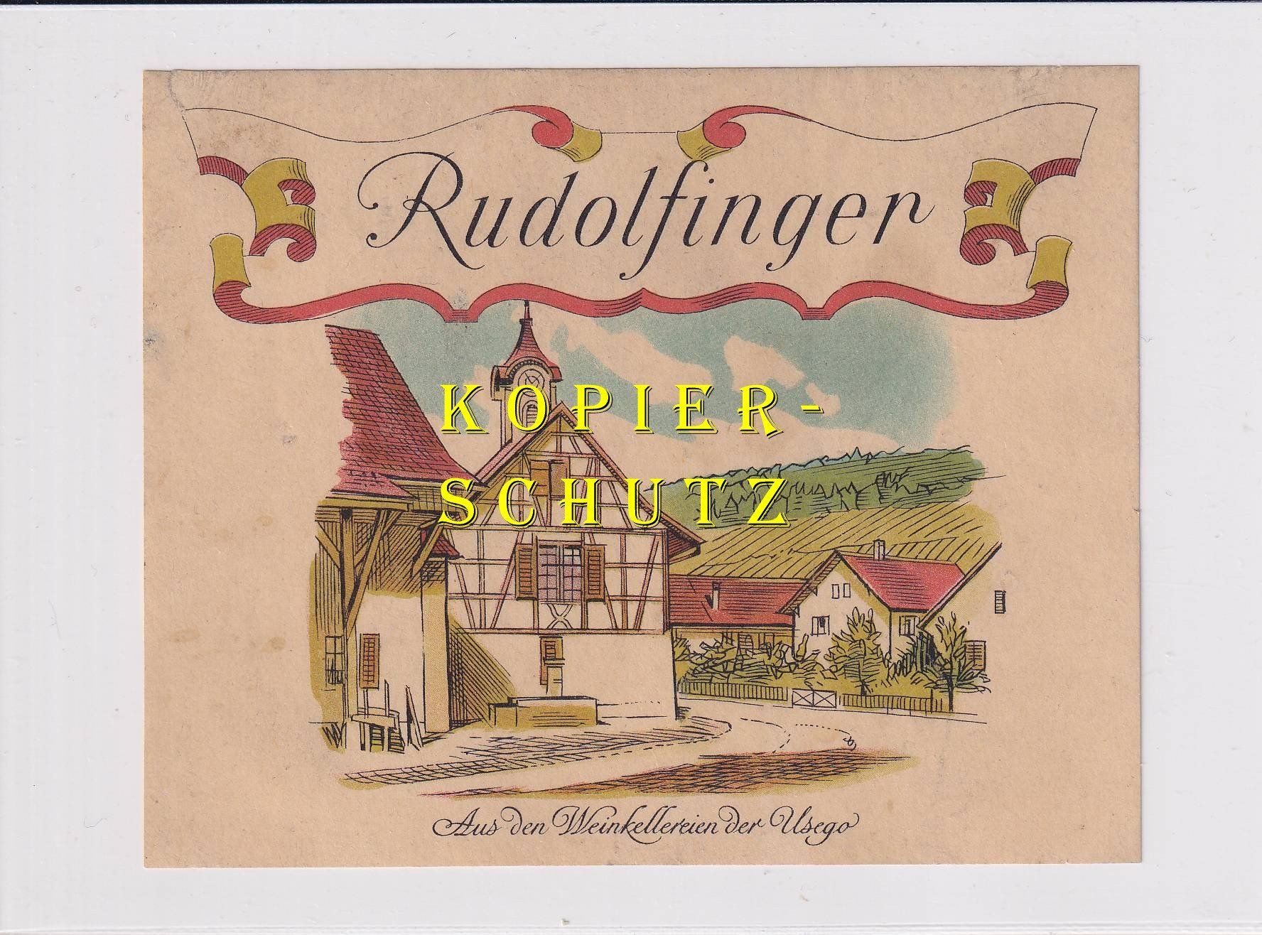 Papiere: Etikette - Rudolfinger /bd – Gebraucht aus Hombrechtikon von Rudolf07
