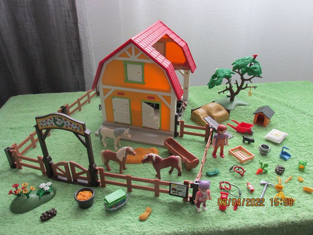 playmobil ponyhof / reiterhof mit zubehör | Kaufen auf Ricardo