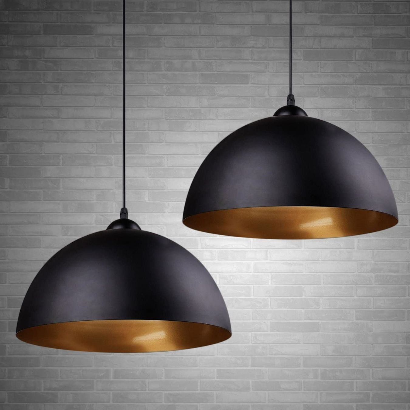 Kronleuchter & Deckenlampen: 2x Pendelleuchte Retro Hängelleuchte Hängelampe aus Metall – Neu und originalverpackt aus Herisau von Zevora