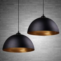 2x Pendelleuchte Retro Hängelleuchte Hängelampe aus Metall