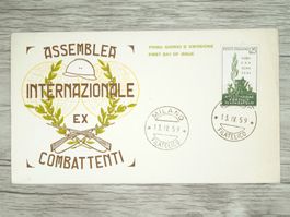 TR100 Enveloppe + Timbre Italie 1959