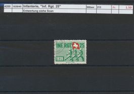 1939/45 Infanterie, "Inf. Rgt. 25", gestempelt
