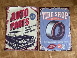 NEU** 2 Garage Poster - Tire Shop & Auto Parts - 50x70cm