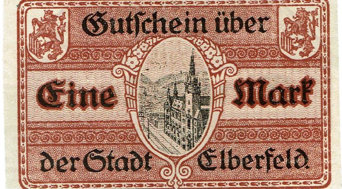 Banconote: Elberfeld 1 Mark 15.11.1918 VZ+-VZ++ – Usato da Steffisburg venduto da ber_8htf