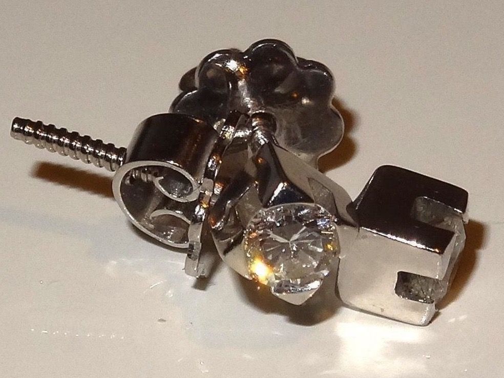 Orecchini pendenti & Orecchini a lobo: Ohrstecker 18K WG mit Diamanten – Usato da Matten b. Interlaken venduto da kero71 2