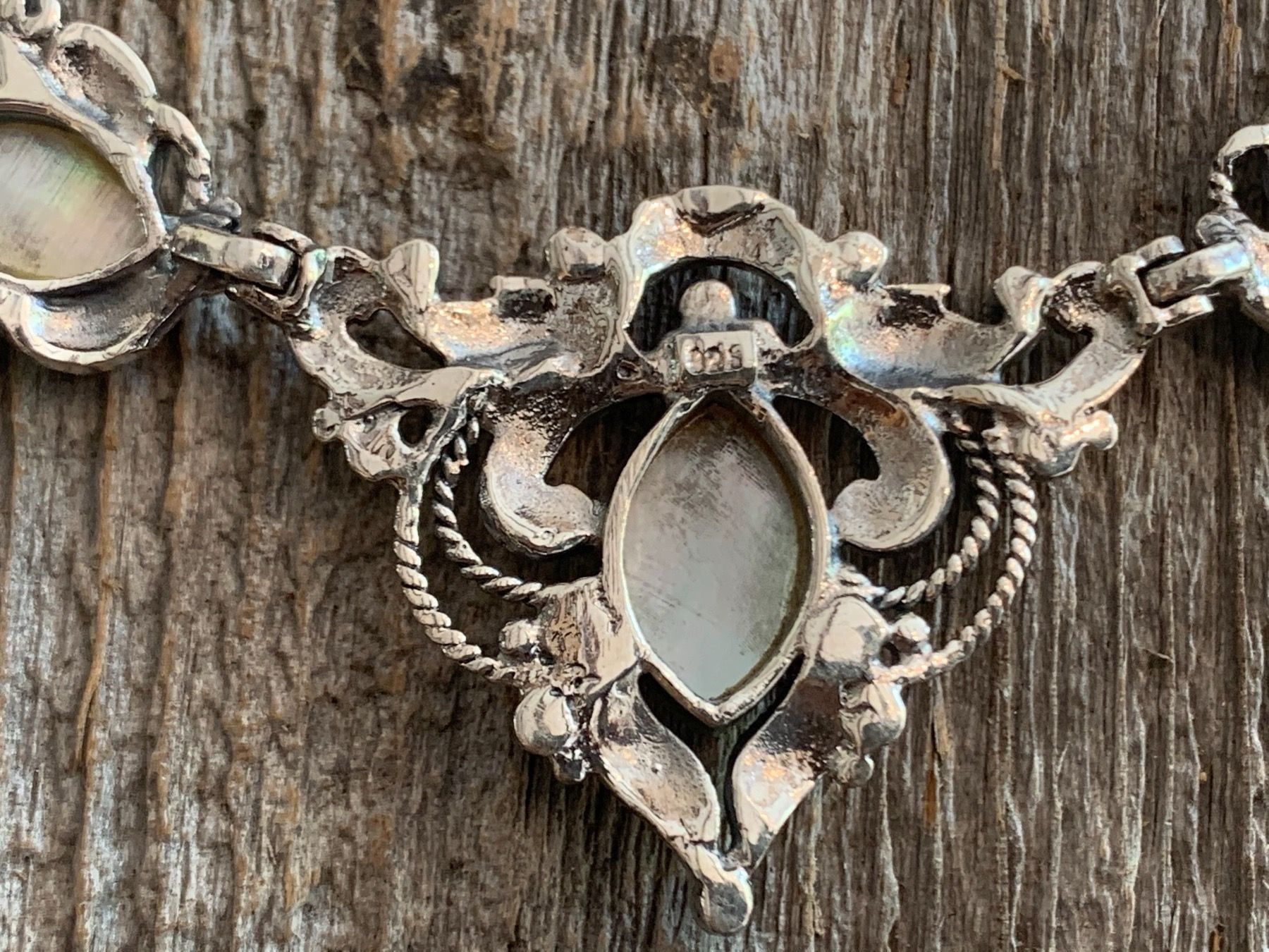 Catenine: Halskette Collier Silber Perlmutter Markasiten wunderschön! – Nuovo (secondo la descrizione) da Bern venduto da Jiffy 6